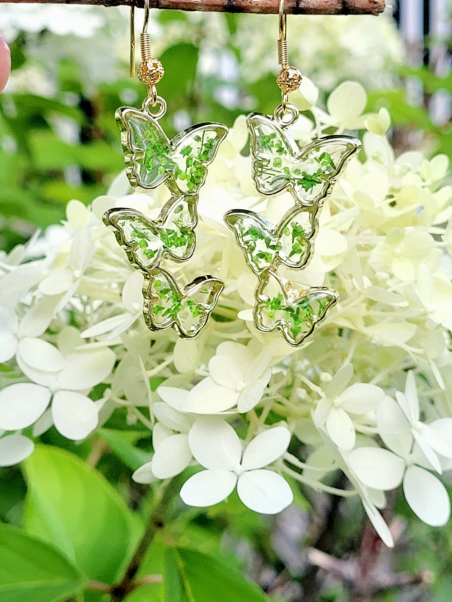 Floral handcrafted earrings with wildflowers. Unique Gift. Unique Canadian jewelry