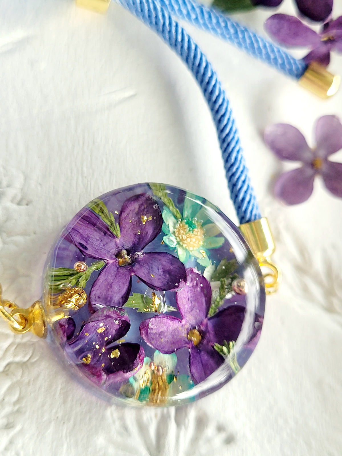 Lilac bracelet. Real Lilac floral bracelet