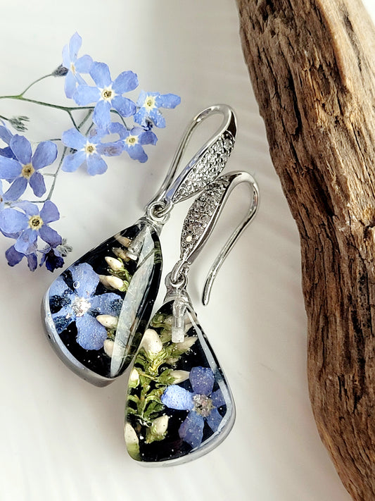 Foget me not teardrop earrings