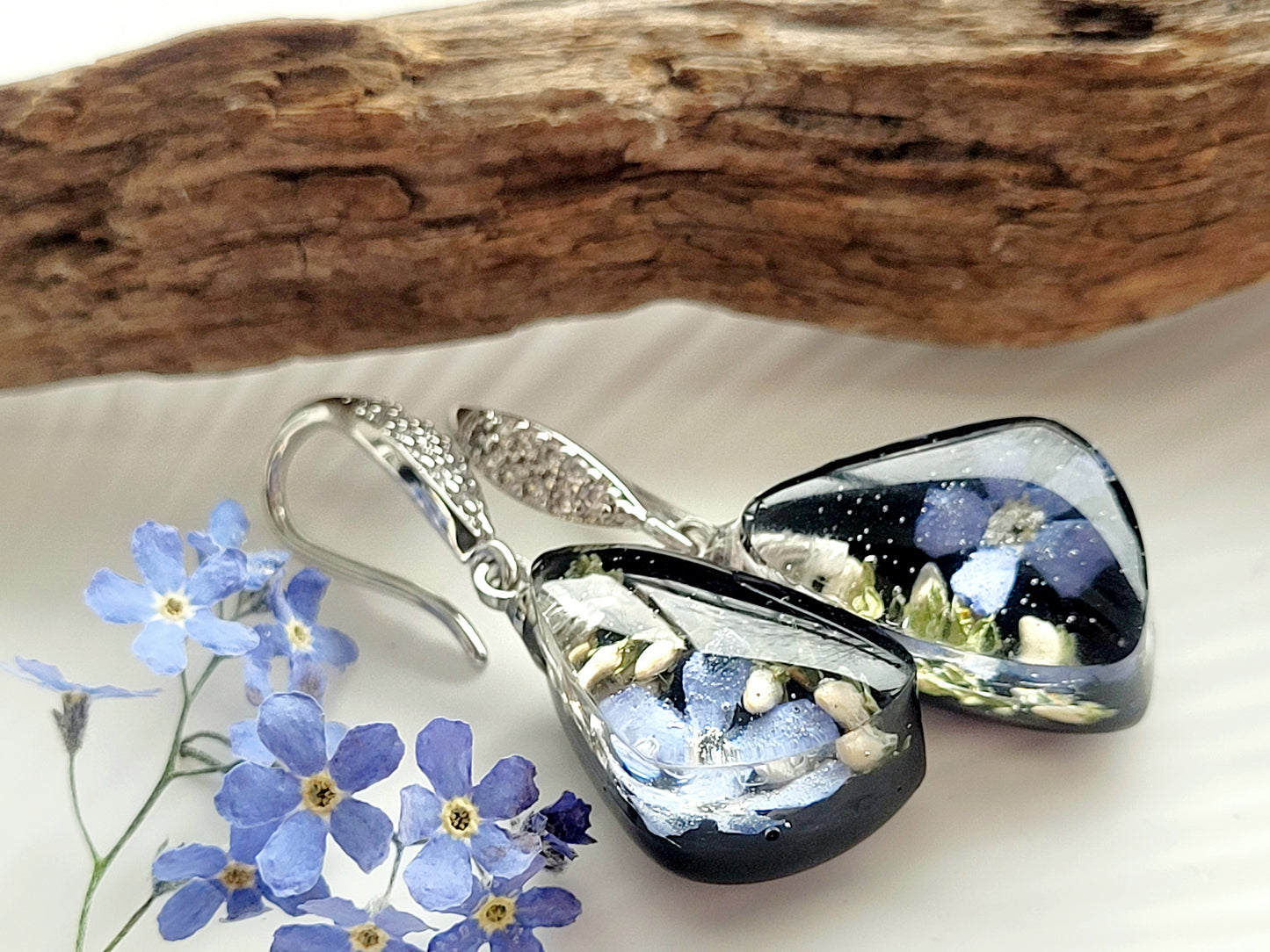 Foget me not teardrop earrings